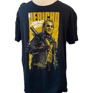 Gildan Men’s Size Large Color Black Chris Jericho Demo God Graphic T-Shirt